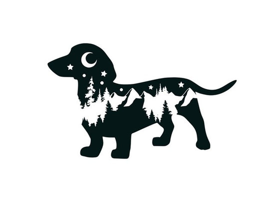 Adventure Dachshund Decal