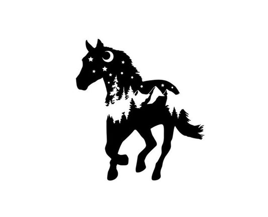 Adventure Horse Decal - Left Facing