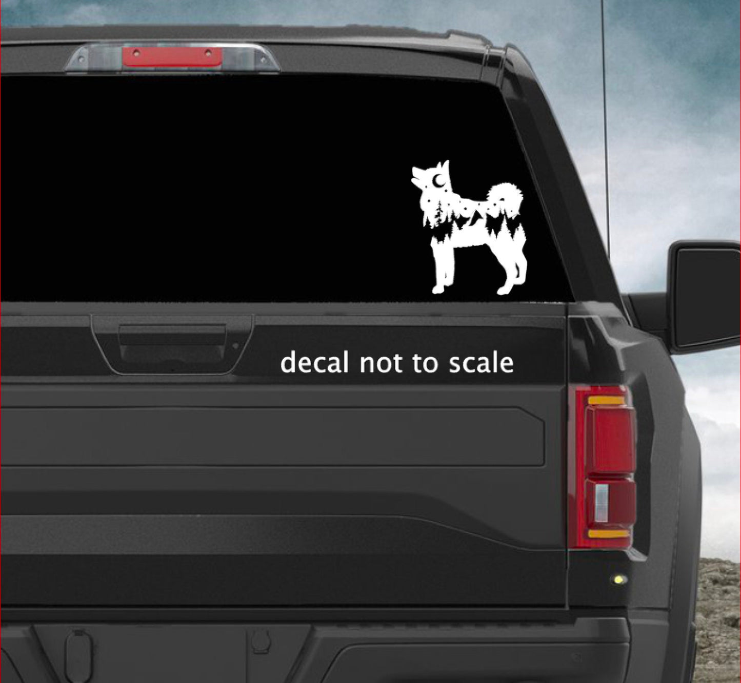 Adventure Malamute decal, Malamute nature bumper sticker, dog sticker, permanent decal/bumper sticker, Malamute PNW decal, dog mom