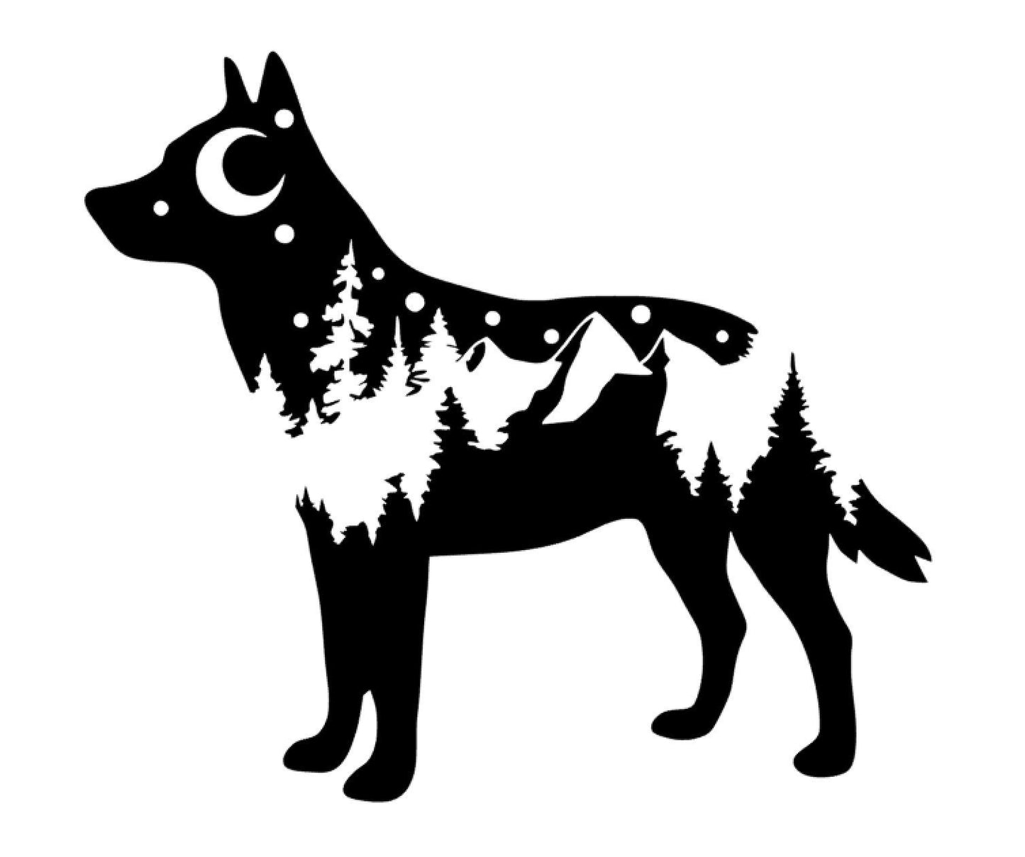 Adventure Cattle Dog decal, Heeler nature bumper sticker, dog mom, dog sticker, permanent decal/bumper sticker, Heeler decal, PNW