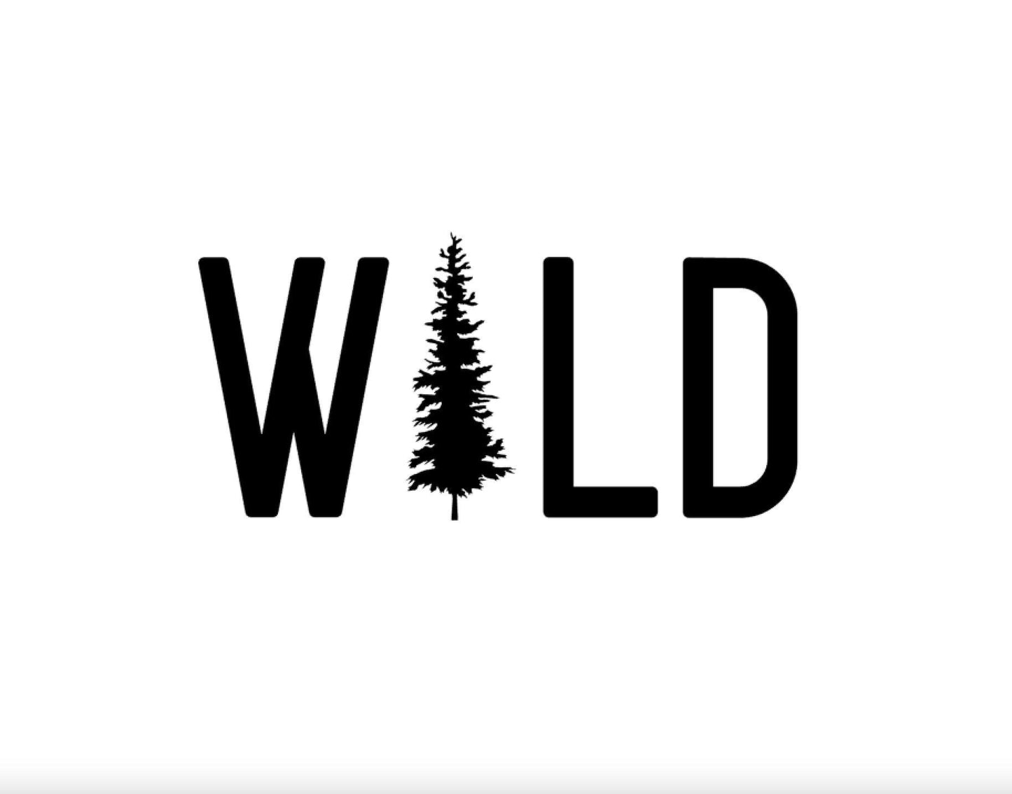 Wild tree decal, nature, sitka tree, mountain, camping bumper sticker, PNW sticker, permanent decal/bumper sticker, explore sticker