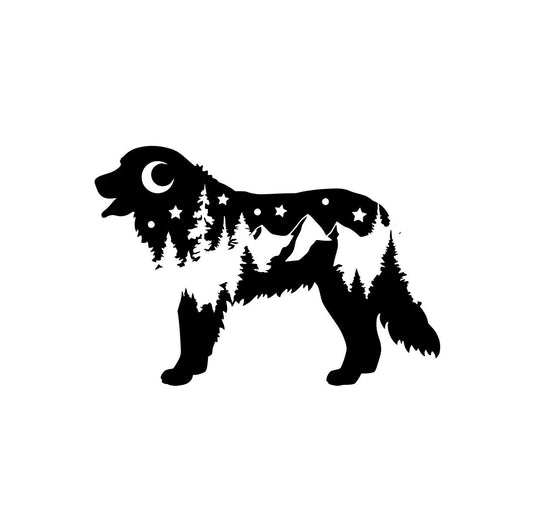 Adventure Bernese Mountain Dog decal, Bernese nature bumper sticker, dog sticker, decal/bumper sticker, Bernese dog decal, PNW