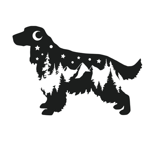 Adventure Springer Spaniel decal, Cocker Spaniel nature bumper sticker, dog sticker, decal/bumper sticker, Spaniel decal, PNW